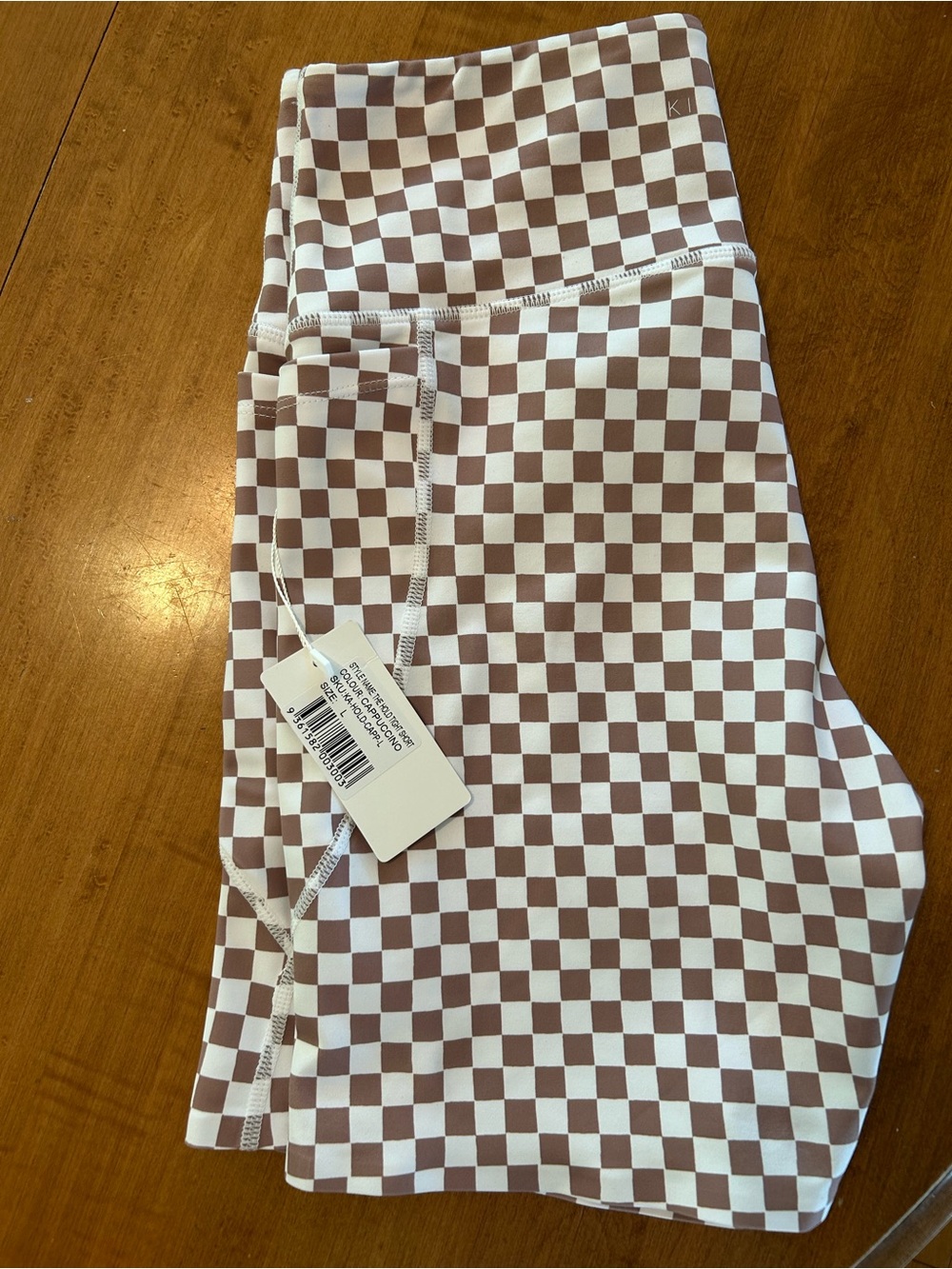The Hold Tight Short - Cappuccino Checker Print